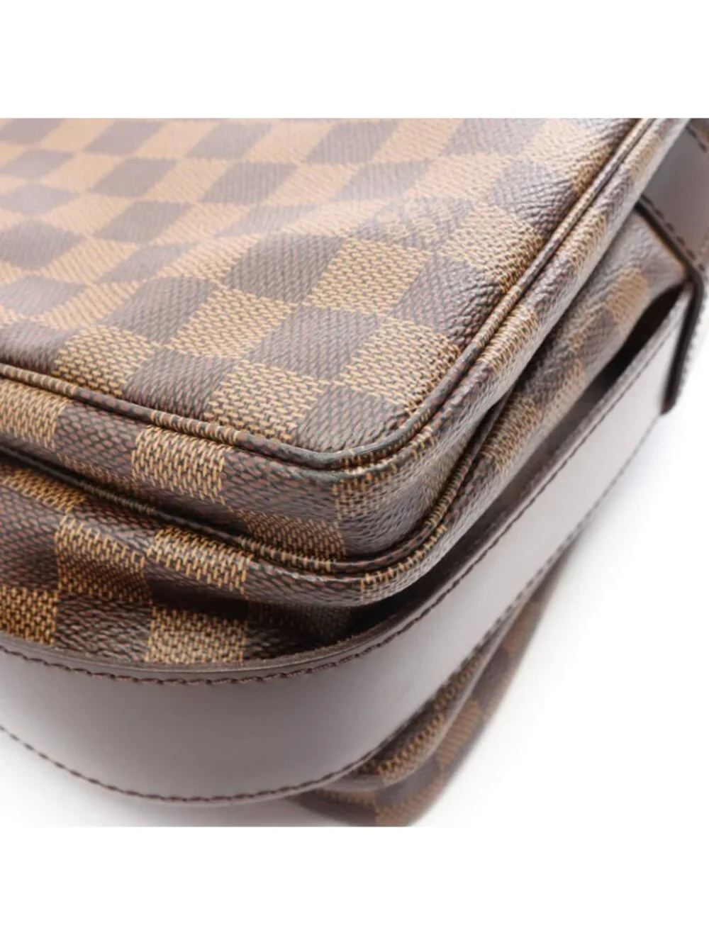 Louis Vuitton Shoulder Bag Naviglio Damier Ebene Canvas Leather